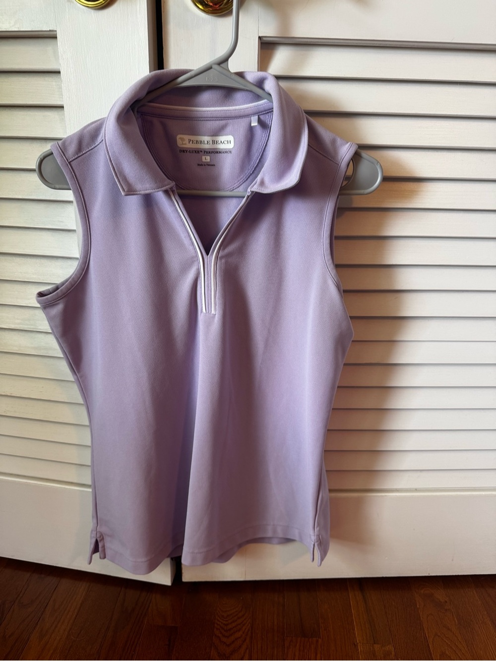 Pebble Beach Sleeveless Quarter-Zip Tank - Lavender